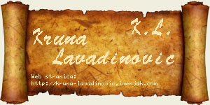 Kruna Lavadinović vizit kartica